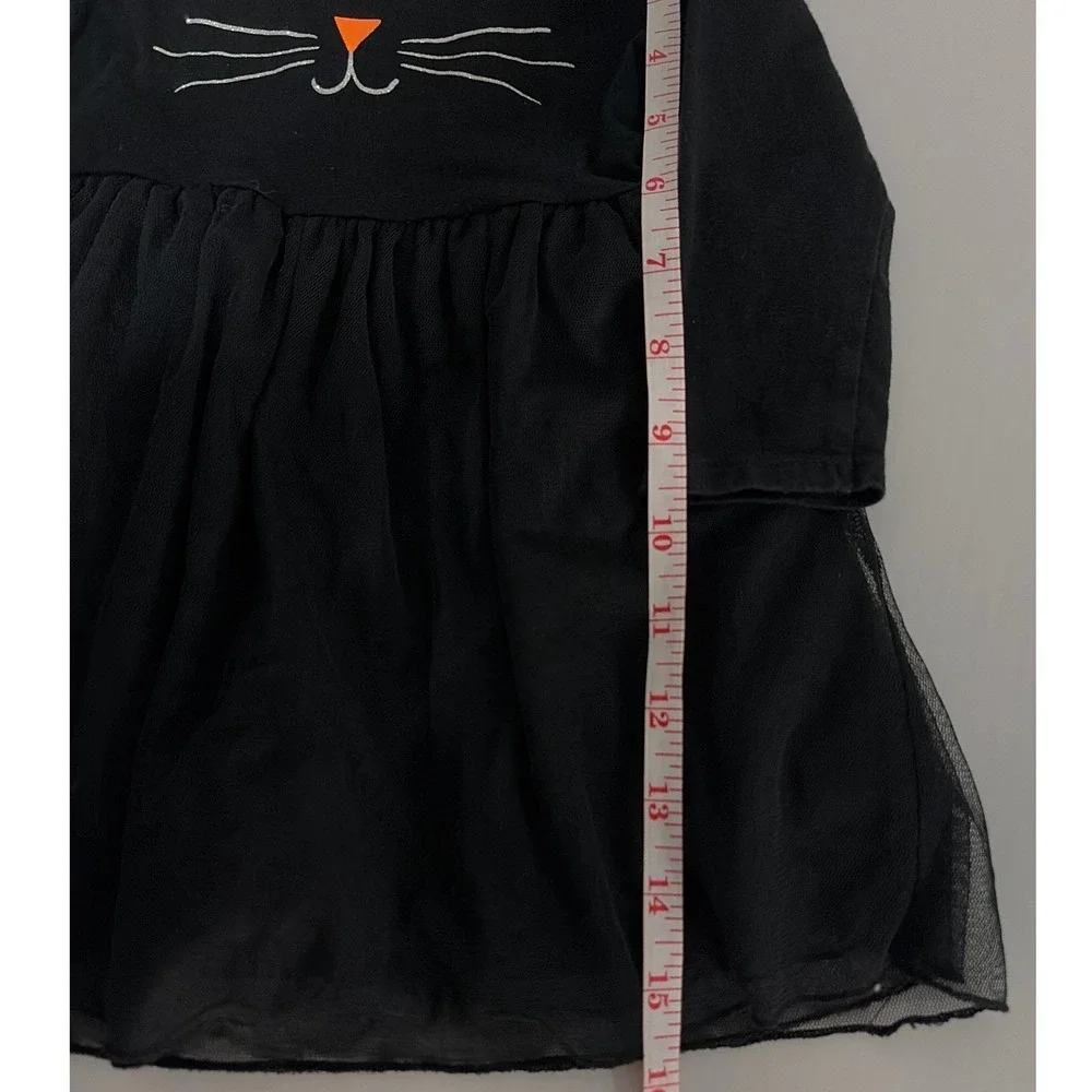 Halloween Carters Baby Girls 12M Black Long Sleeve Cat Tutu Dress Tulle